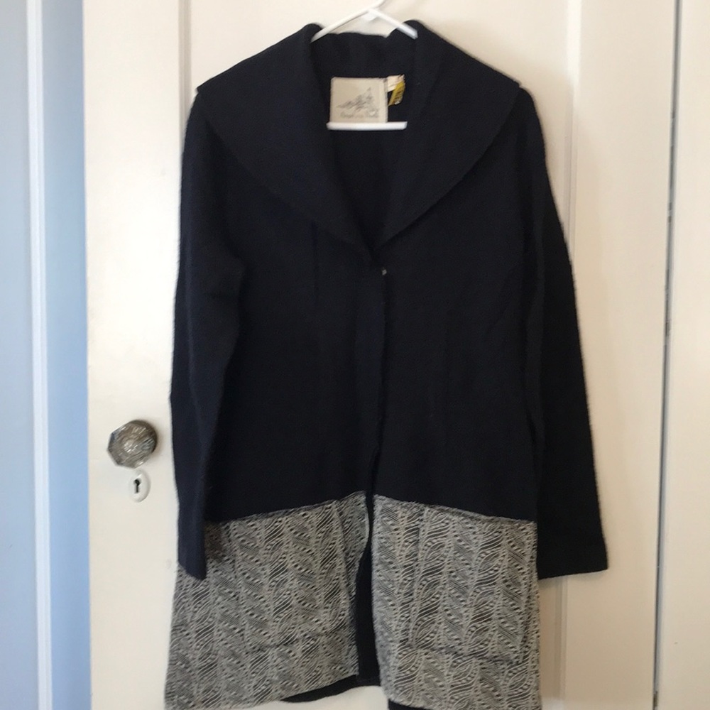 Anthropologie Wool Coat with Detailed Embroidery